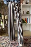 Marlowe Stripe Wide Leg Lounge Trouser Chocolate 